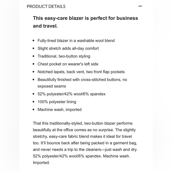 Chase Bank traditional blazer NWOT - Picture 7 of 7